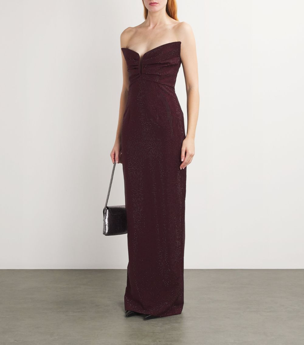 Roland Mouret Roland Mouret Strapless Diamanté Maxi Dress