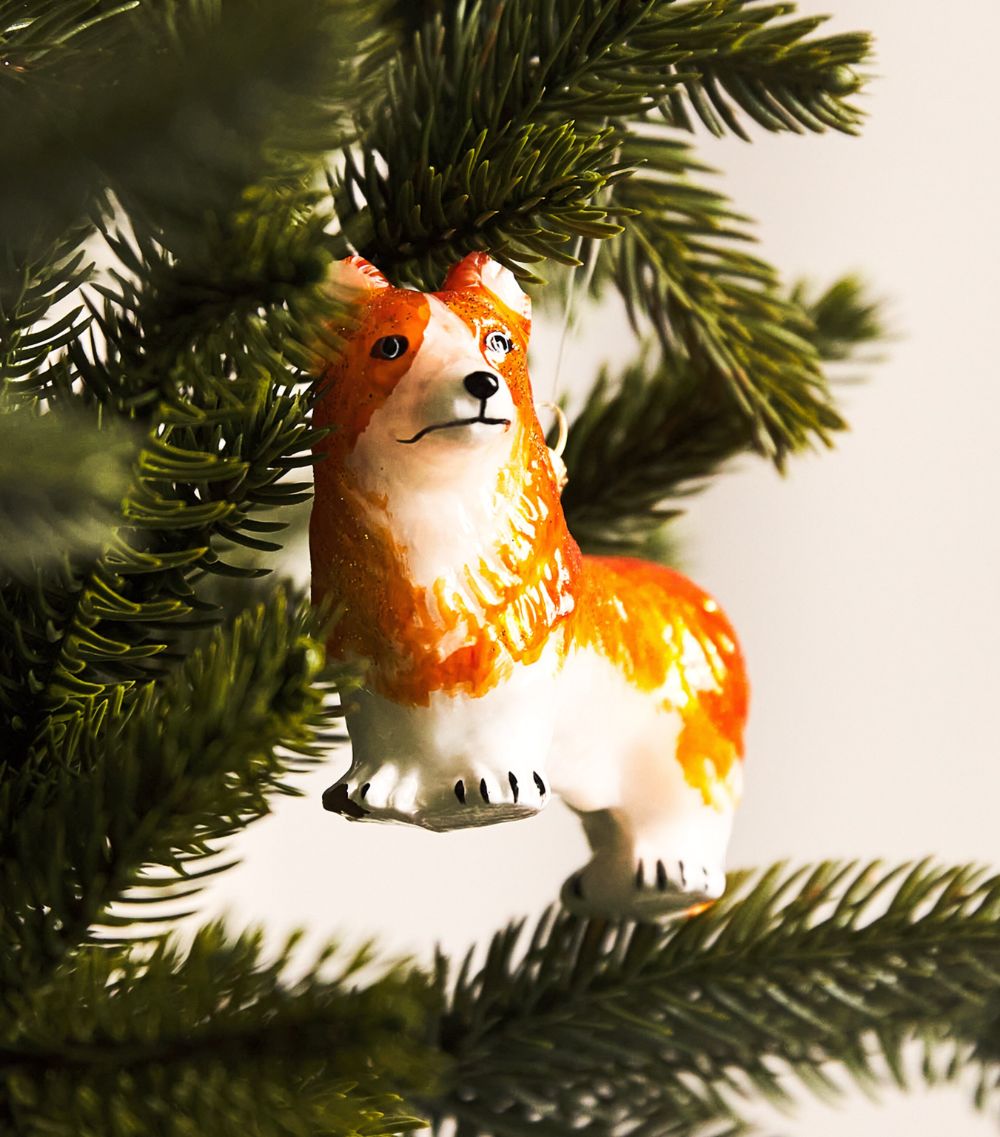 Harrods Harrods Glass Corgi Ornament