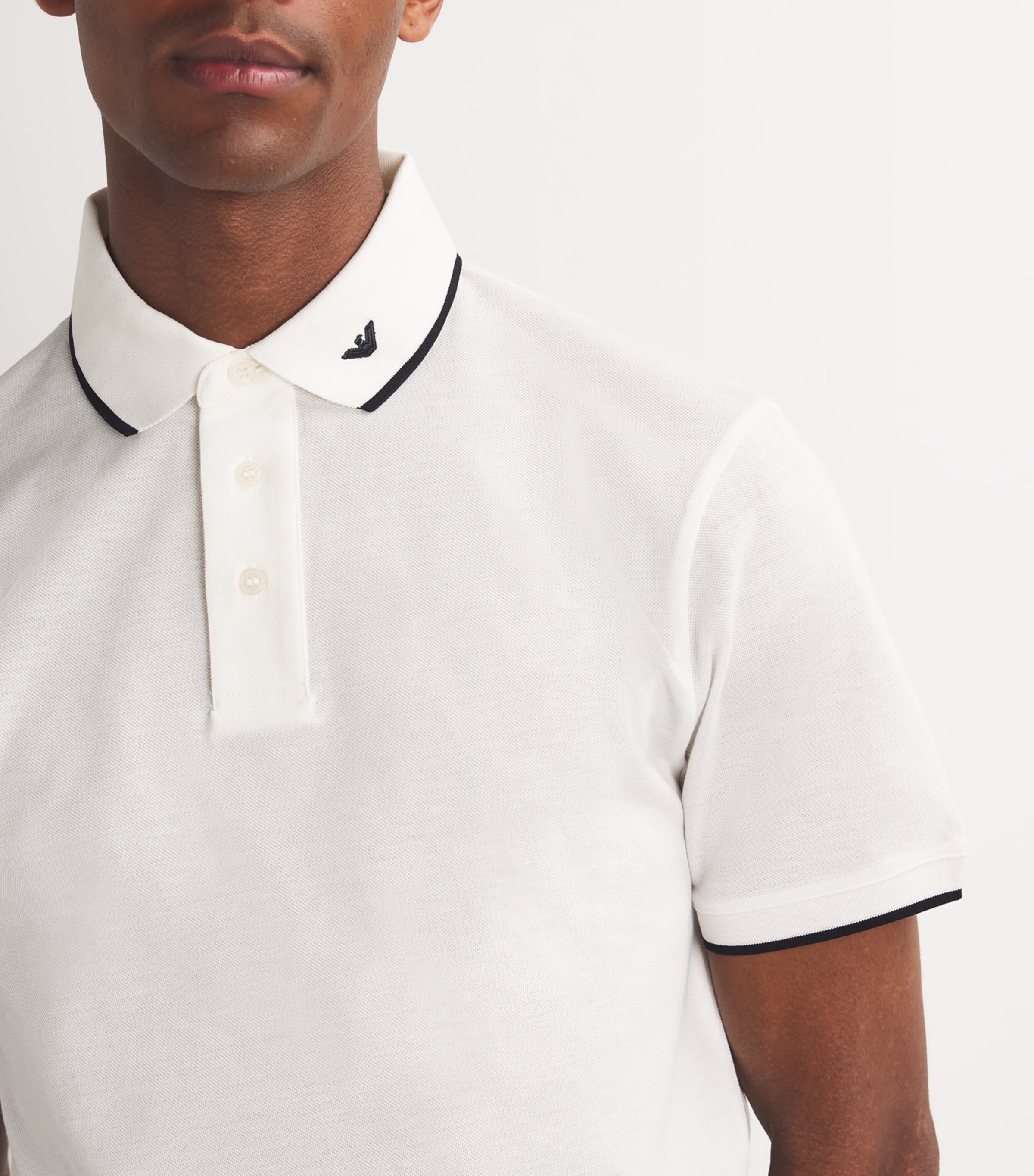 Emporio Armani Emporio Armani Cotton Piqué Logo Polo Shirt