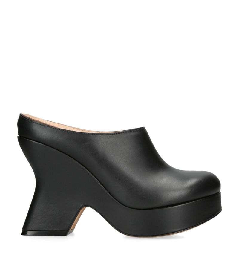 Loewe Loewe Leather Terra Wedge Clogs 110