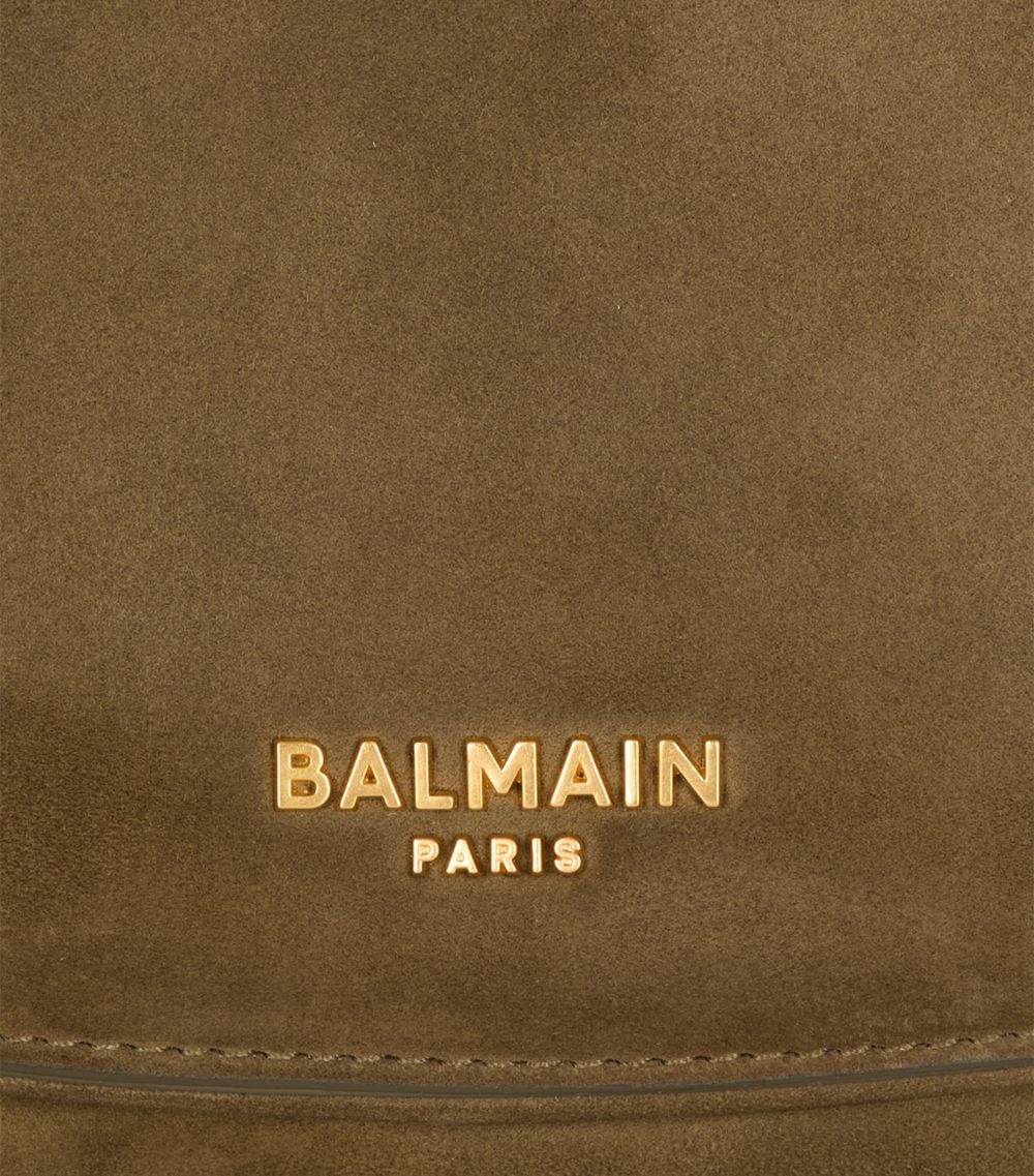 Balmain Balmain Medium Suede Jolie Madame Top-Handle Bag