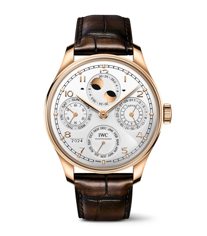 Iwc Schaffhausen Iwc Schaffhausen Rose Gold Portugieser Perpetual Calendar Watch 44Mm