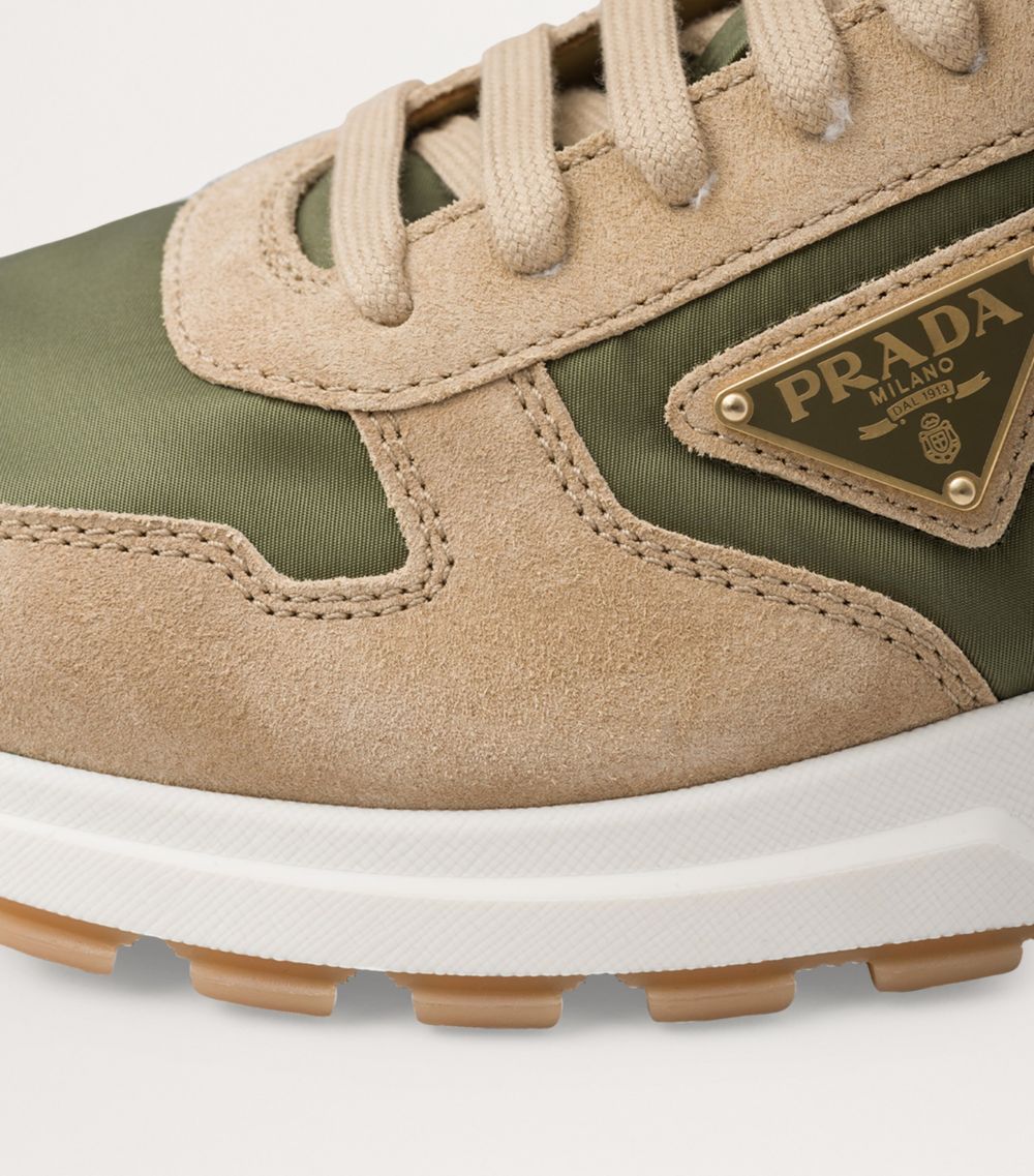 Prada Prada Suede And Re-Nylon Prax 01 Sneakers