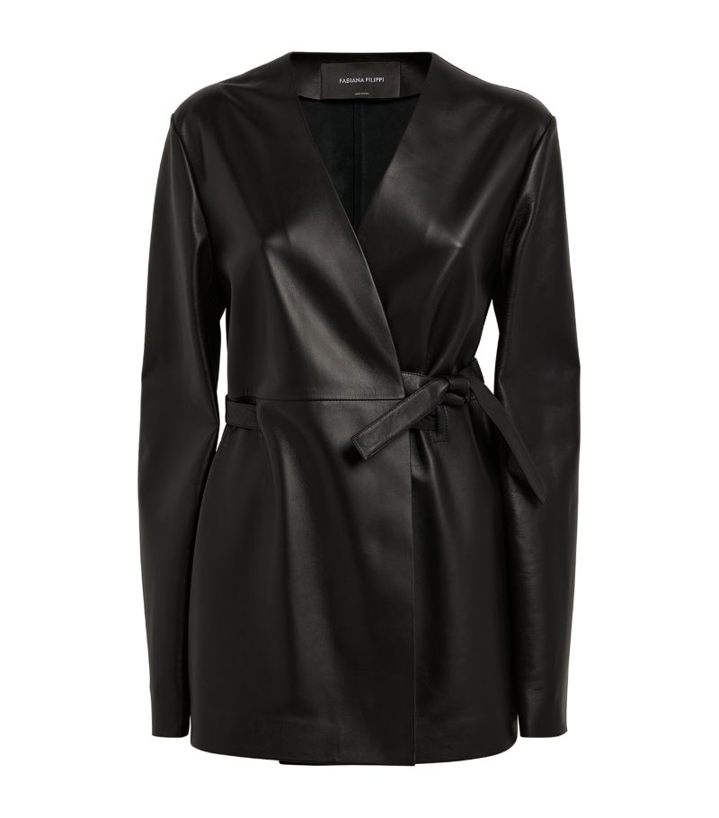 Fabiana Filippi Fabiana Filippi Leather Wrap Blazer