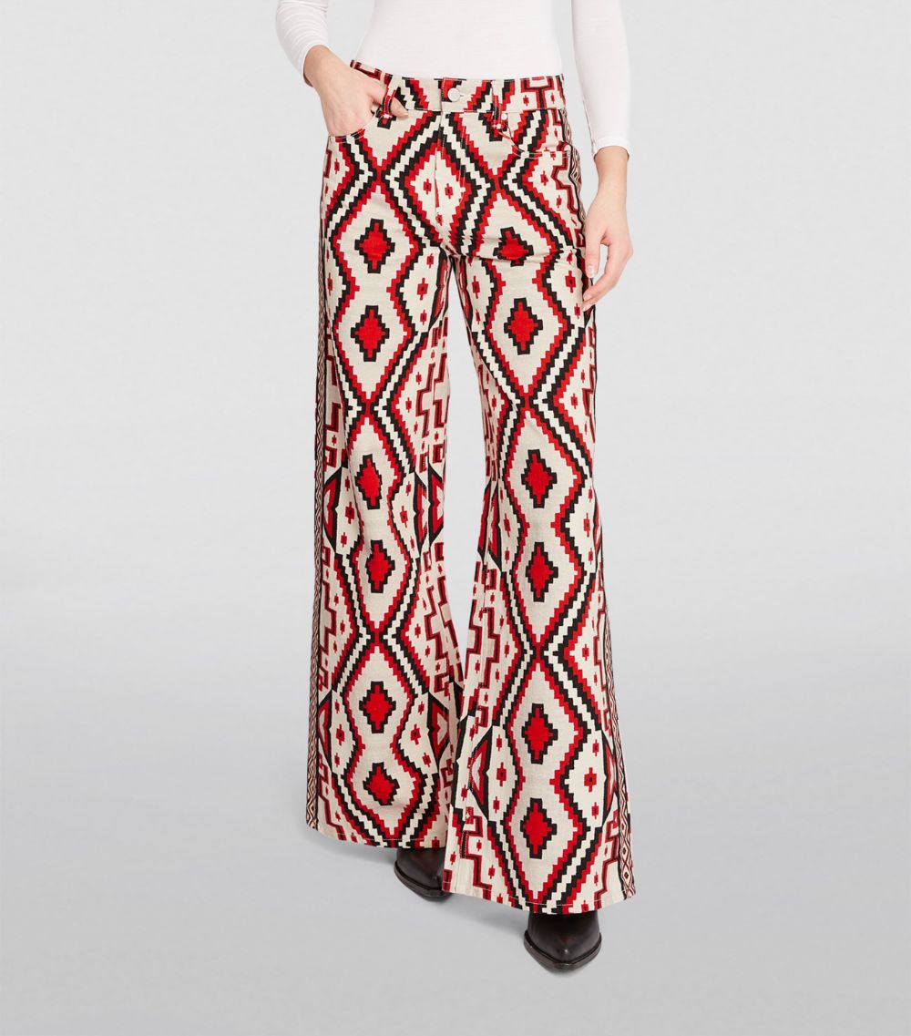 Alice + Olivia Alice + Olivia Trish Mid-Rise Wide-Leg Jeans