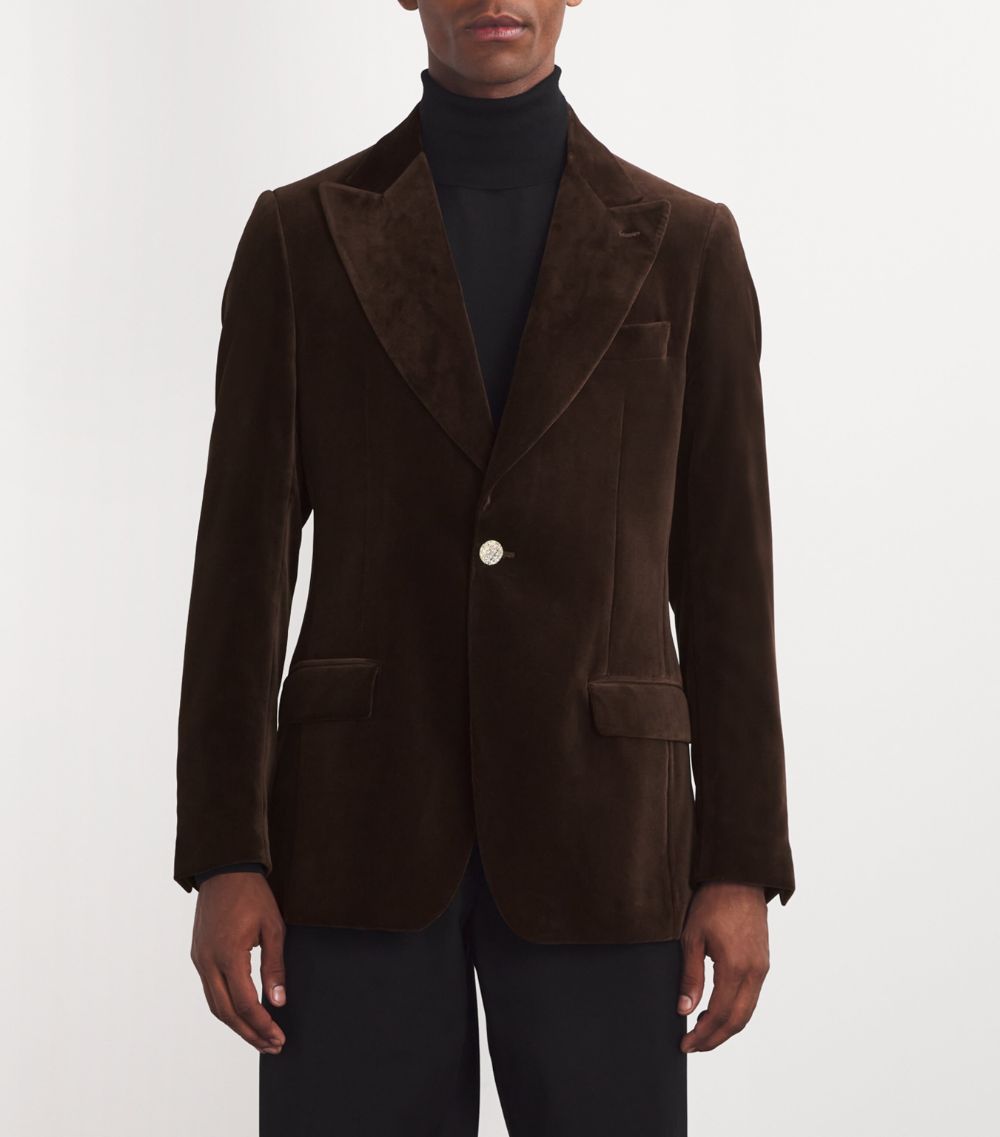 Lardini Lardini Velvet Single-Breasted Blazer