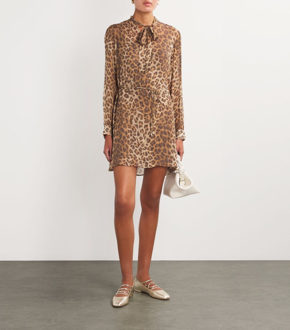  Maje Leopard Print Mini Dress