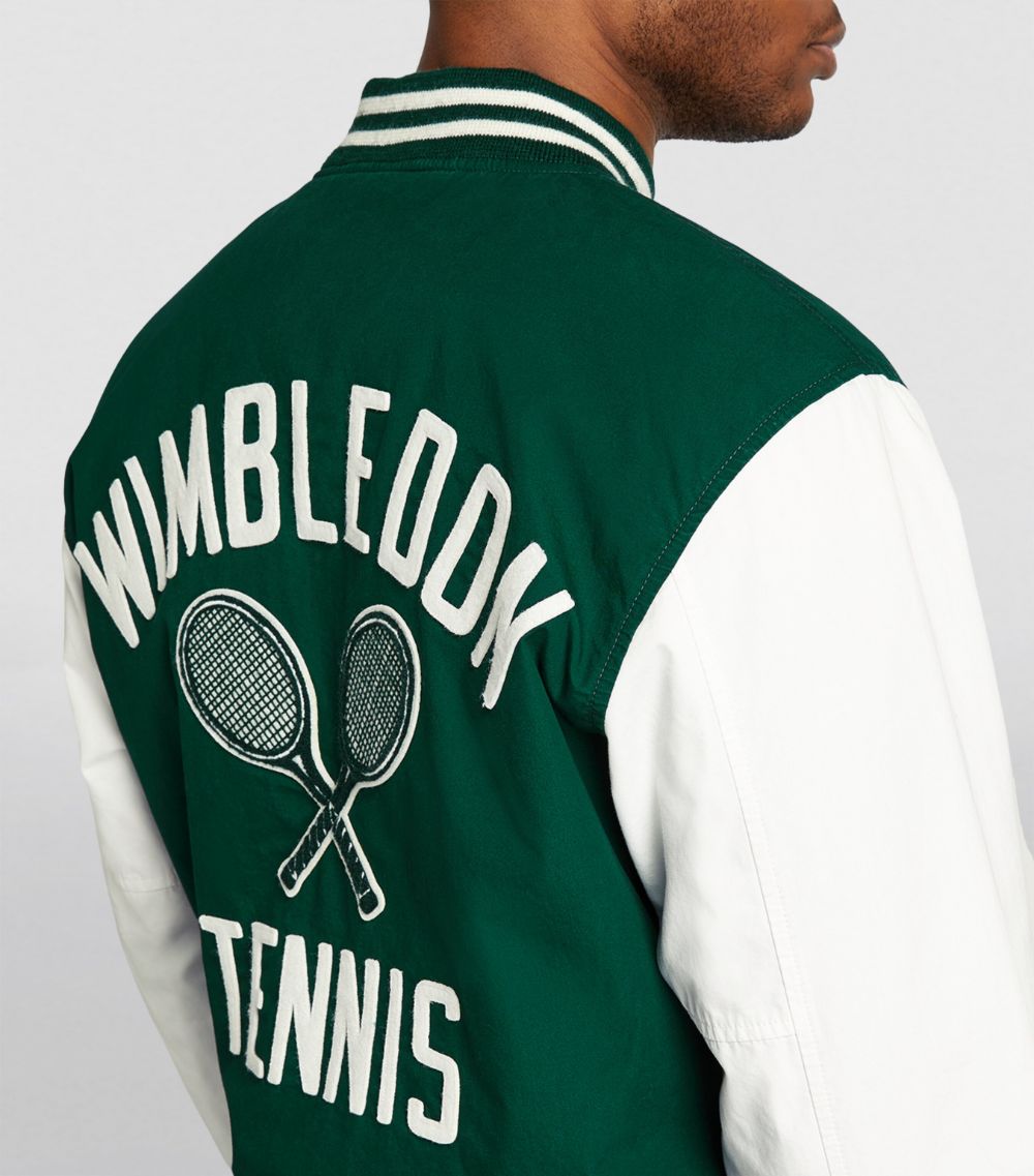 Rlx Ralph Lauren Rlx Ralph Lauren X Wimbledon Cotton Varsity Jacket