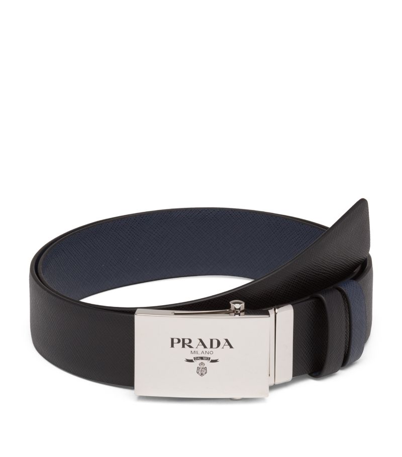 Prada Prada Saffiano Leather Reversible Belt