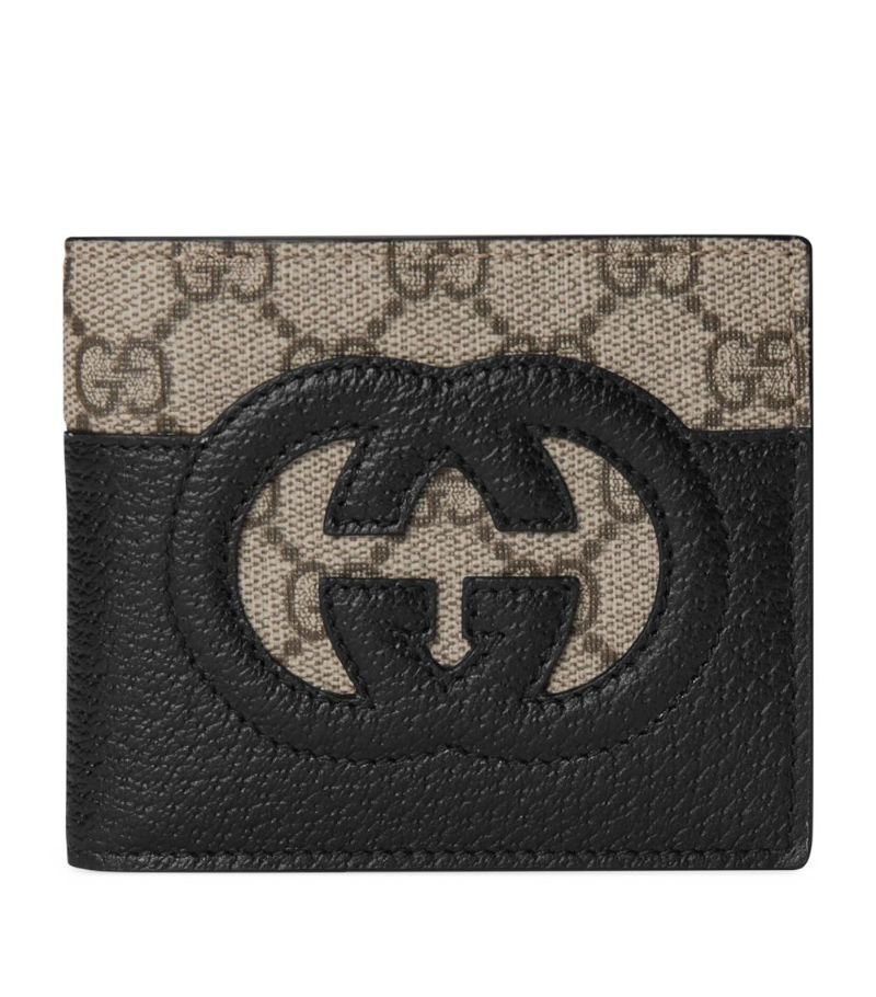 Gucci Gucci Leather And Canvas Interlocking G Wallet