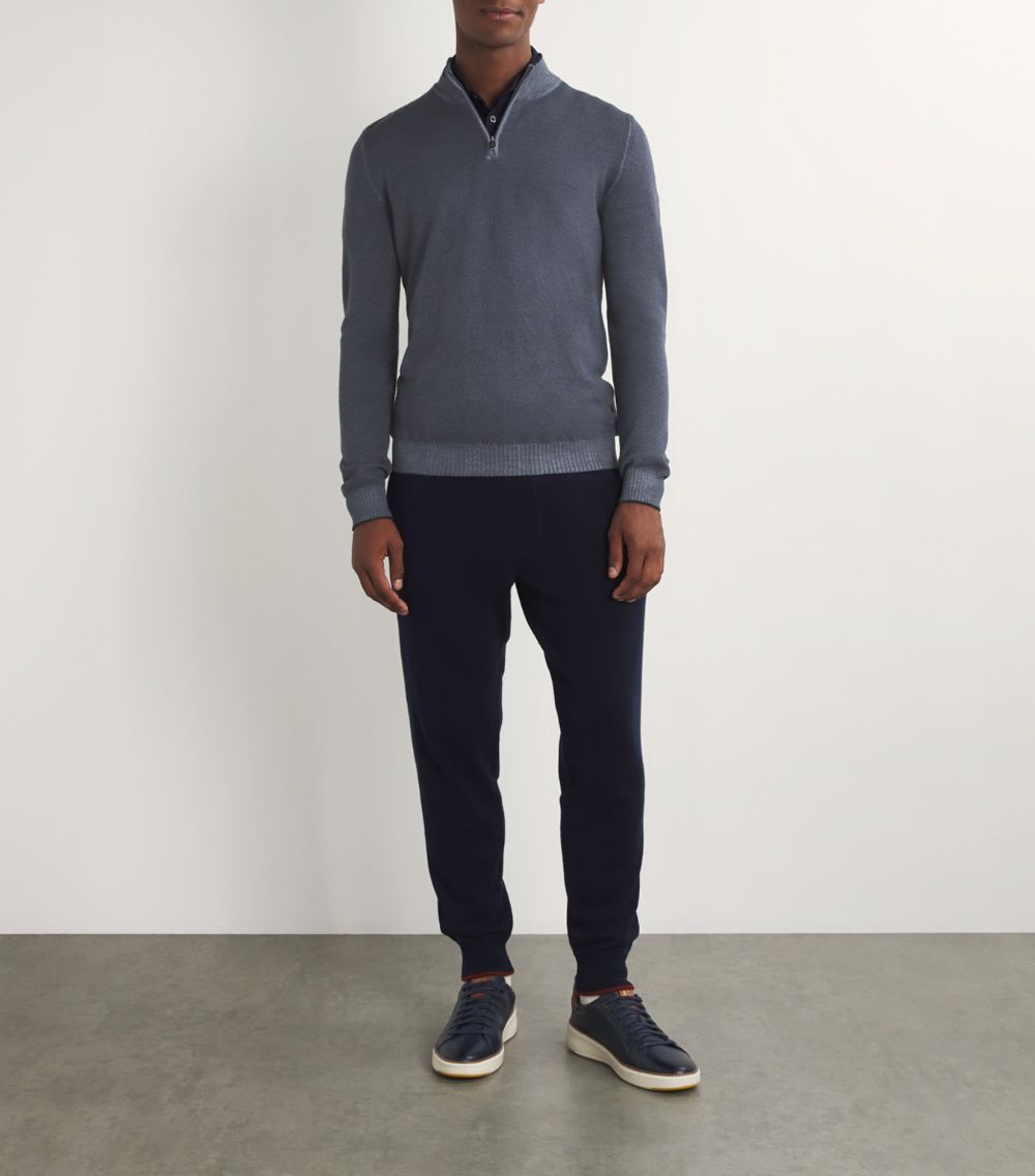 Fedeli Fedeli Merino Wool Quarter-Zip Sweater