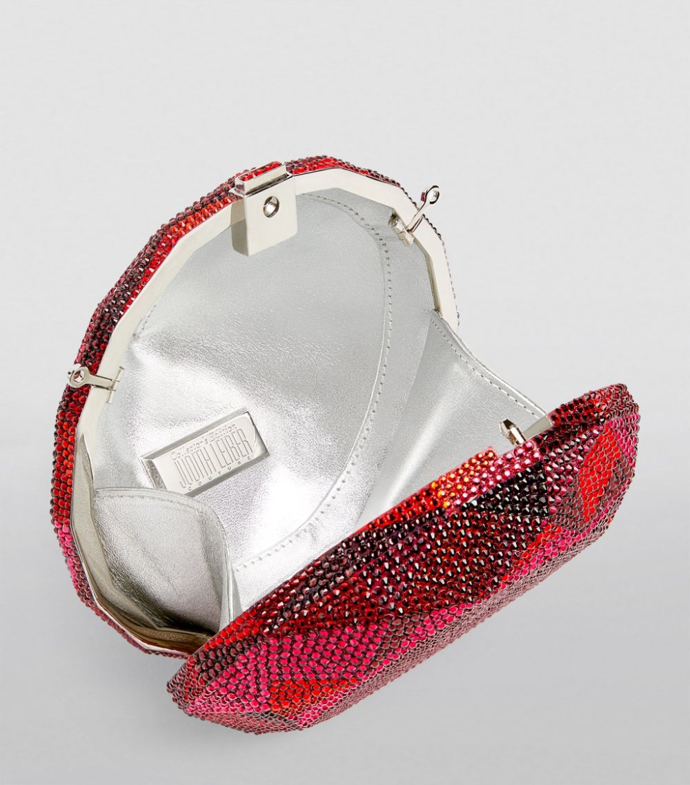 Judith Leiber Judith Leiber Embellished Diamond Ruby Clutch Bag