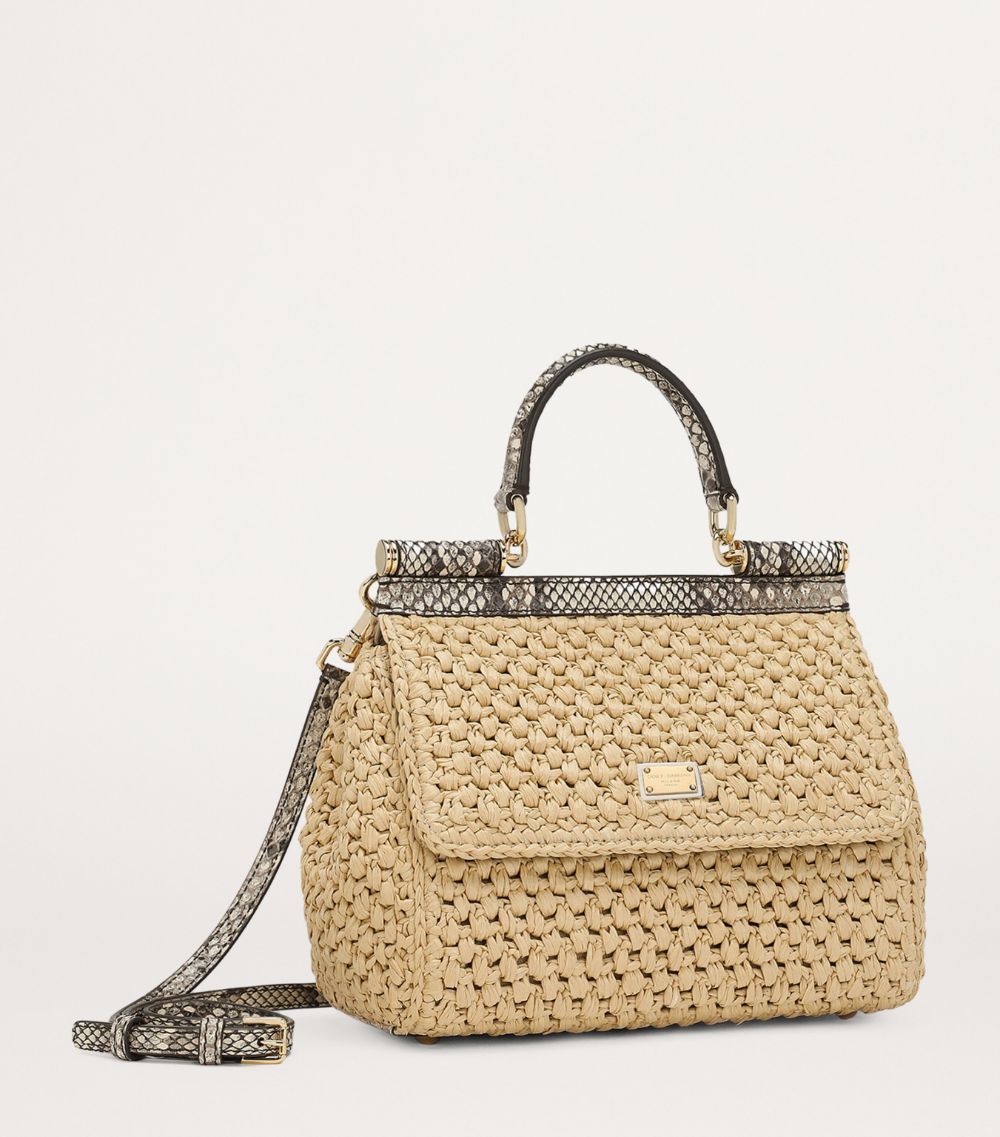 Dolce & Gabbana Dolce & Gabbana Medium Raffia Sicily Top-Handle Bag