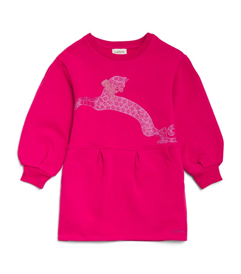 Lanvin Enfant Lanvin Enfant Long-Sleeve Animal Dress (4-14 Years)