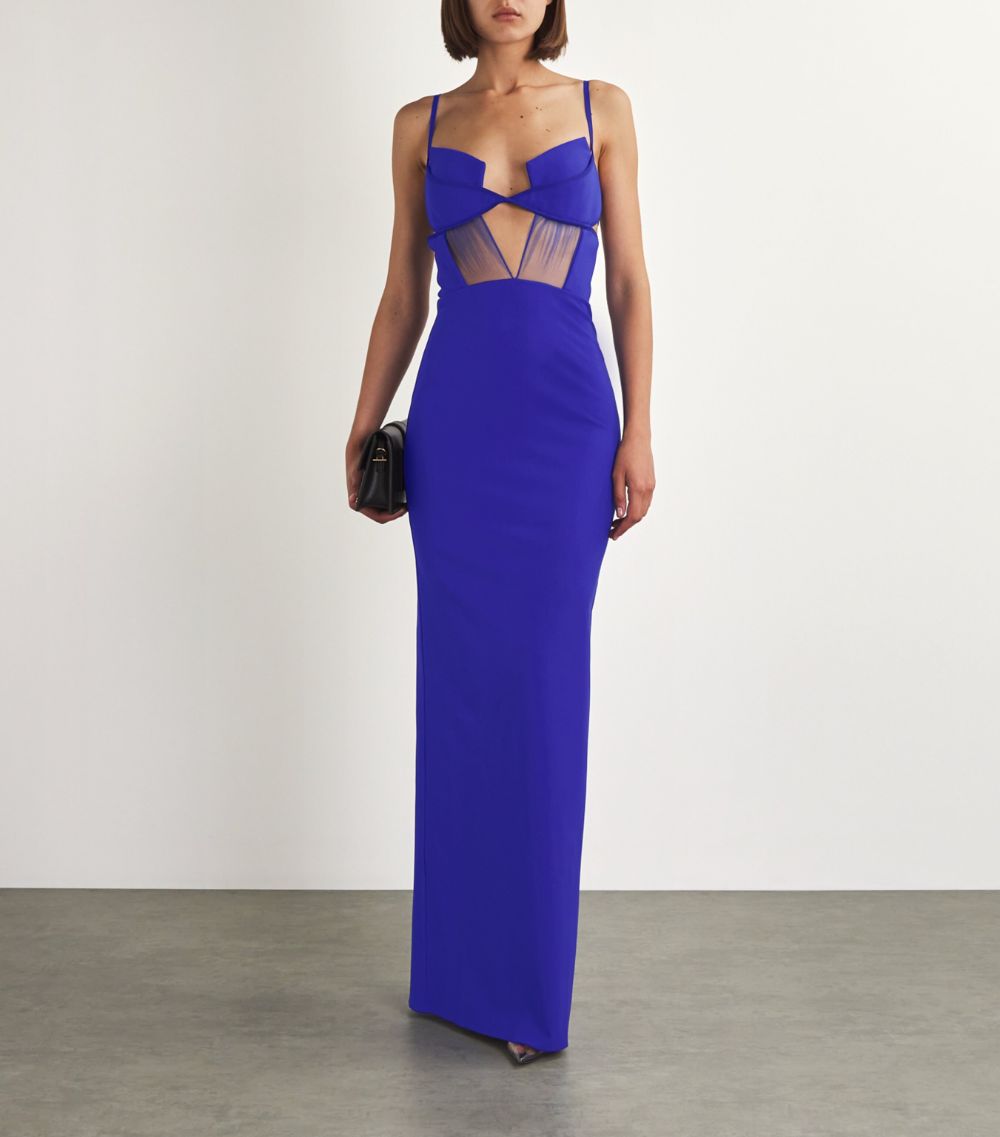 Nensi Dojaka Nensi Dojaka Padded Bralette Maxi Dress