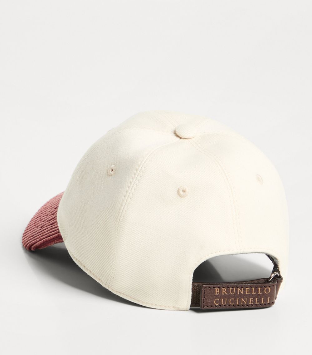 Brunello Cucinelli Kids Brunello Cucinelli Kids Corduroy Baseball Cap