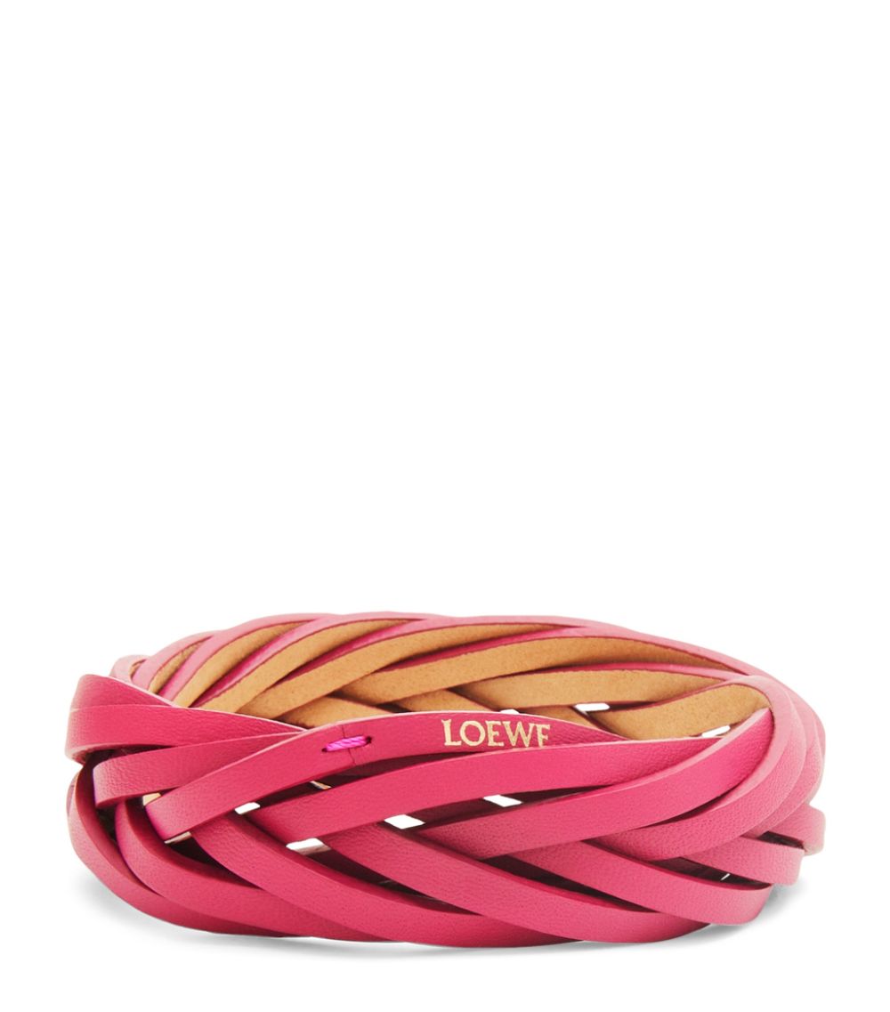 Loewe Loewe Leather Braided Bangle