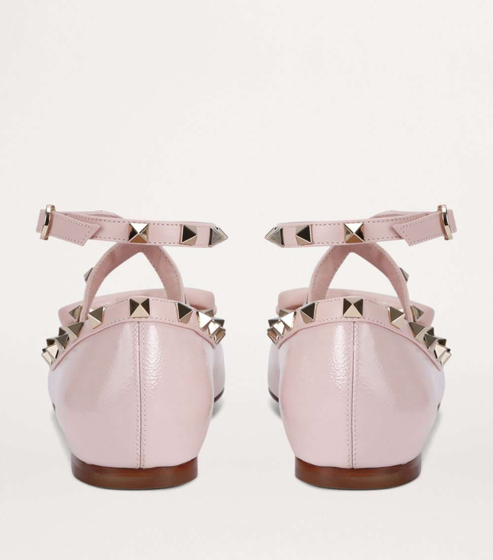 VALENTINO GARAVANI Valentino Garavani Leather Rockstud Ballet Flats