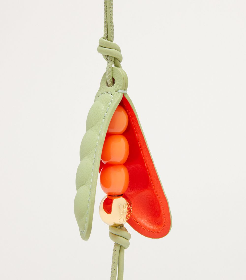 Loewe Loewe Leather Pea Pod Charm