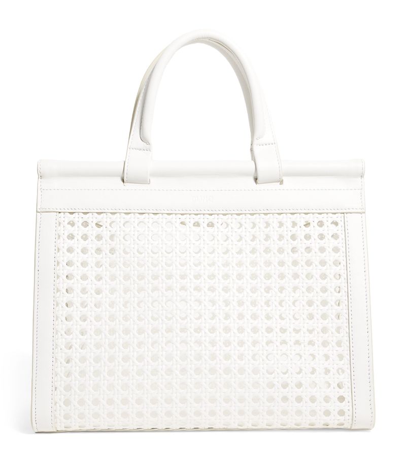  Blinq Mini Calfskin-Rattan Porto Top-Handle Bag