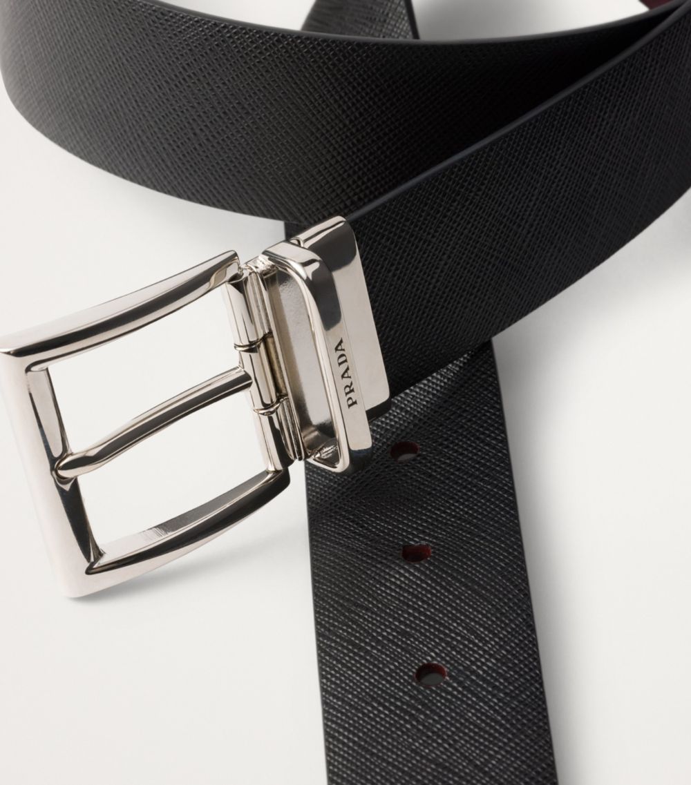 Prada Prada Saffiano Leather Reversible Belt