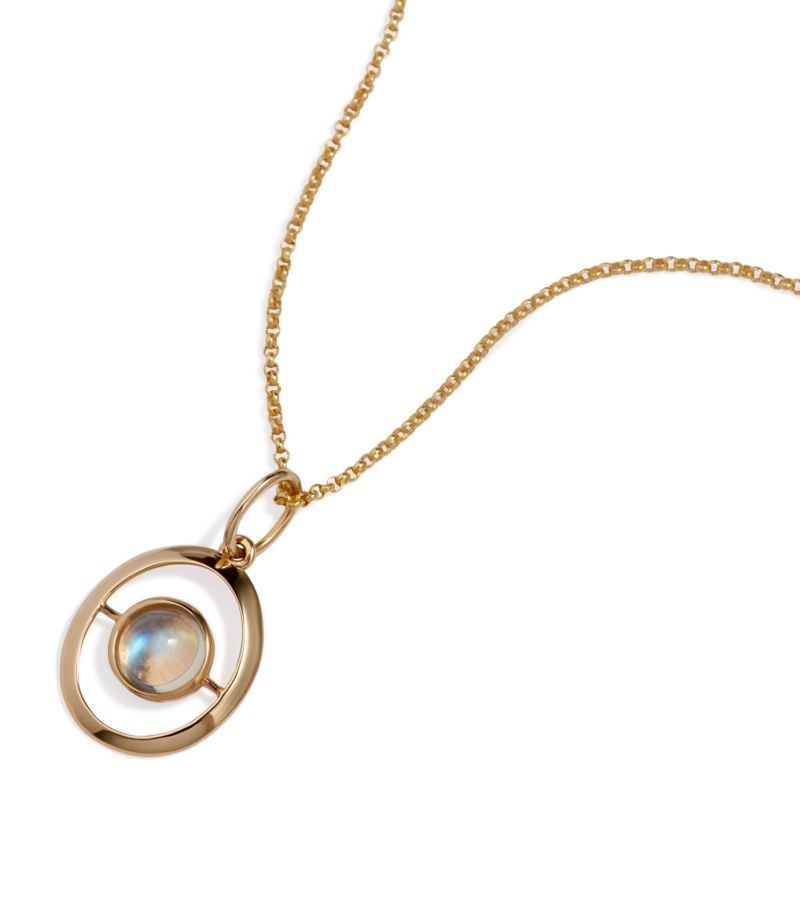 Annoushka Annoushka Yellow Gold And Moonstone Birthstone Necklace