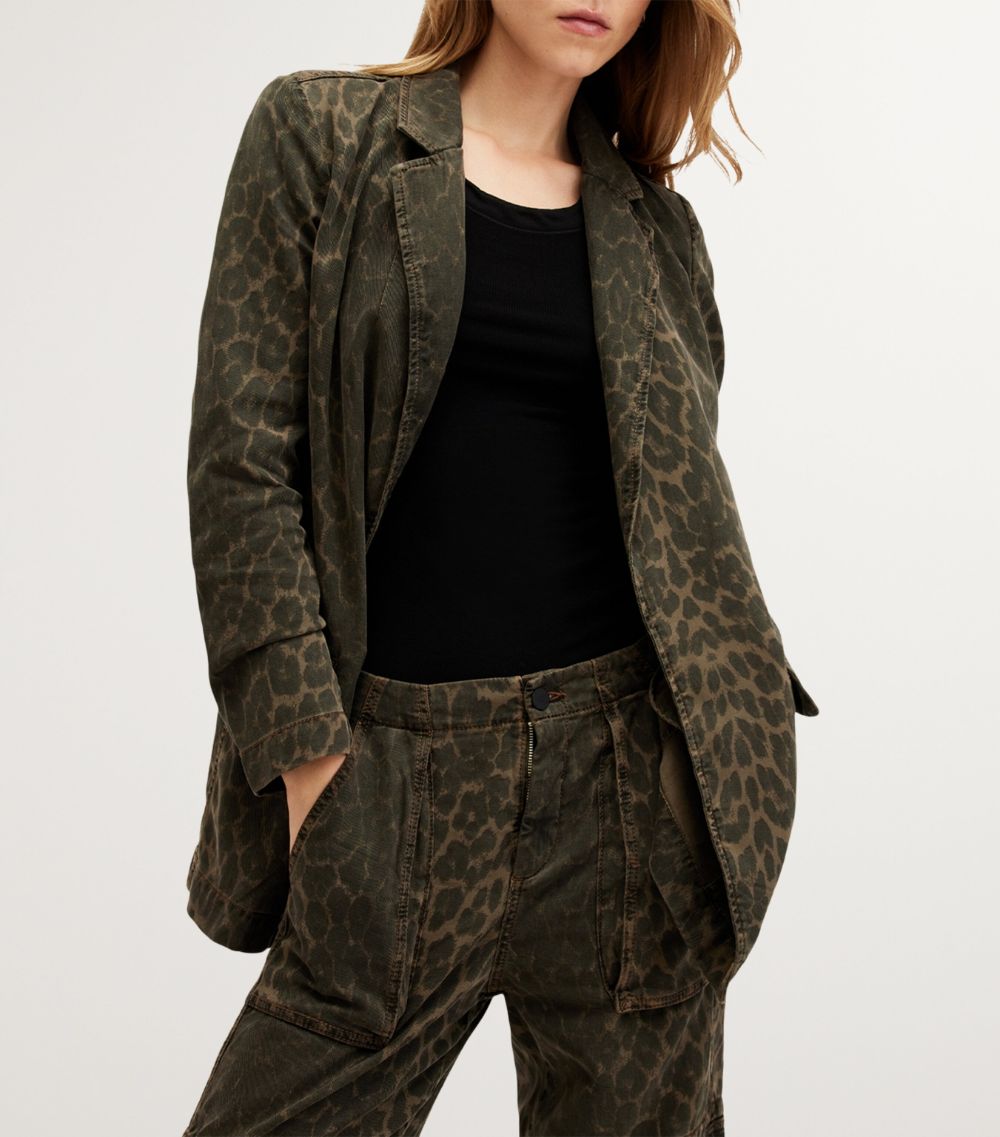 Allsaints Allsaints Denim Leopard Aleida Blazer