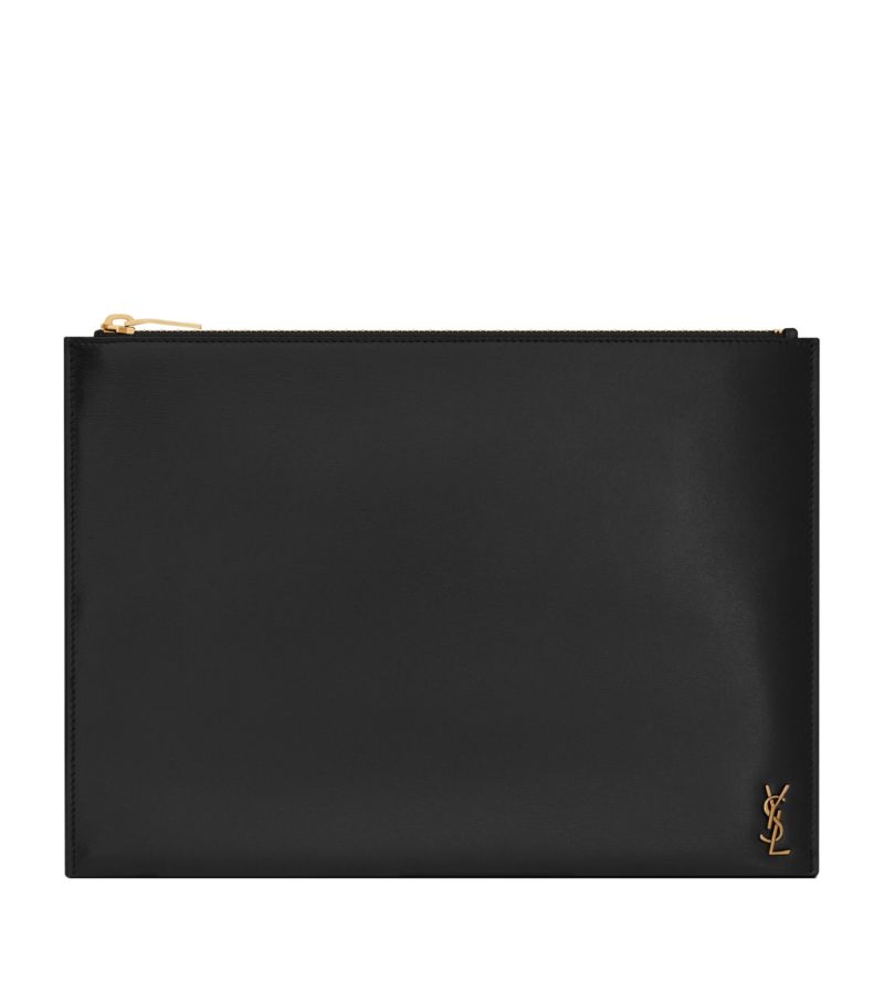 Saint Laurent Saint Laurent Leather Monogram Document Case