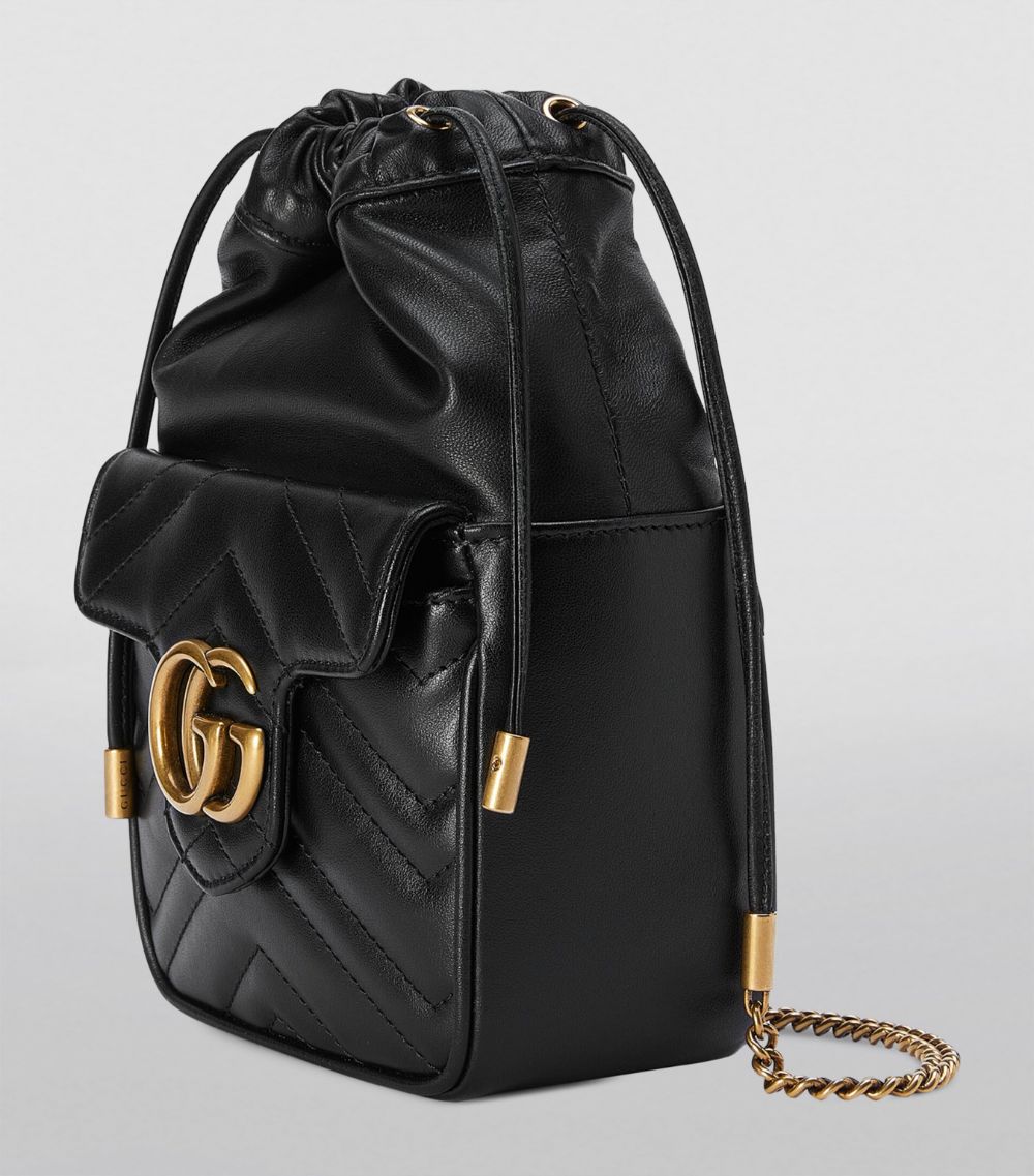 Gucci Gucci Leather Gg Marmont Bucket Bag