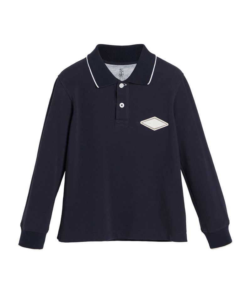 Brunello Cucinelli Kids Brunello Cucinelli Kids Cotton Logo Polo Shirt