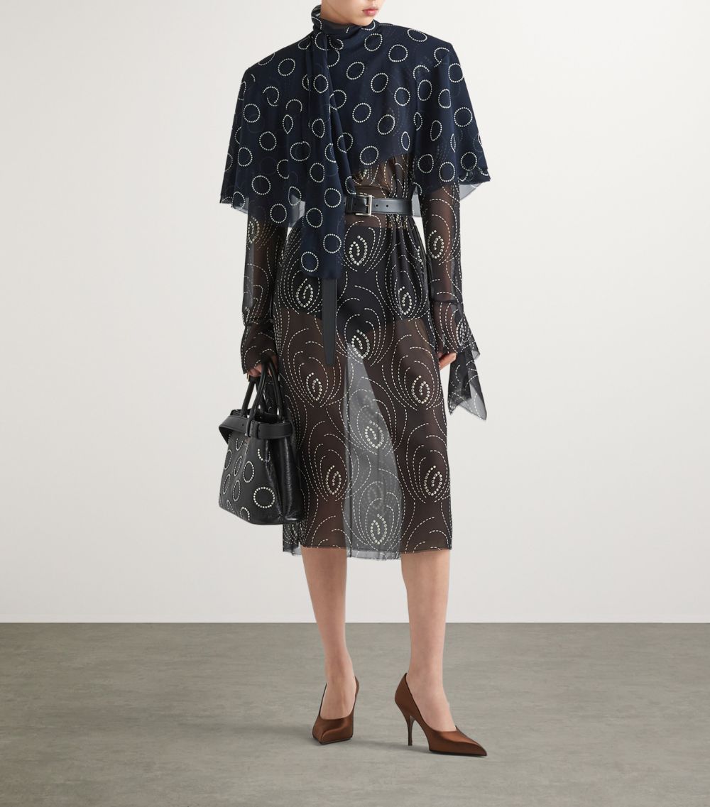 Prada Prada Georgette Printed Midi Dress