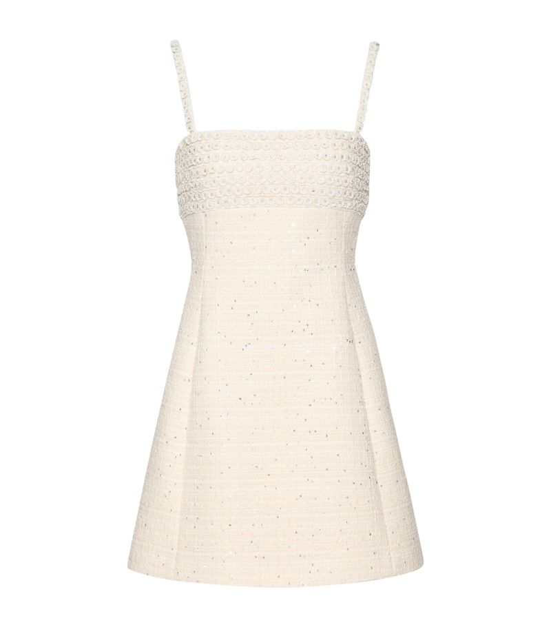 VALENTINO GARAVANI Valentino Garavani Tweed Daisy-Trim Dress