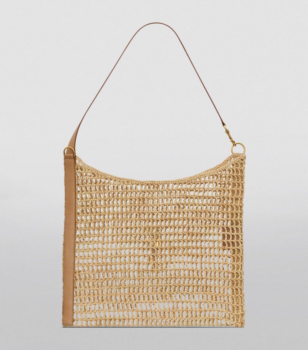 Saint Laurent Saint Laurent Raffia Oxalis Crochet Shoulder Bag