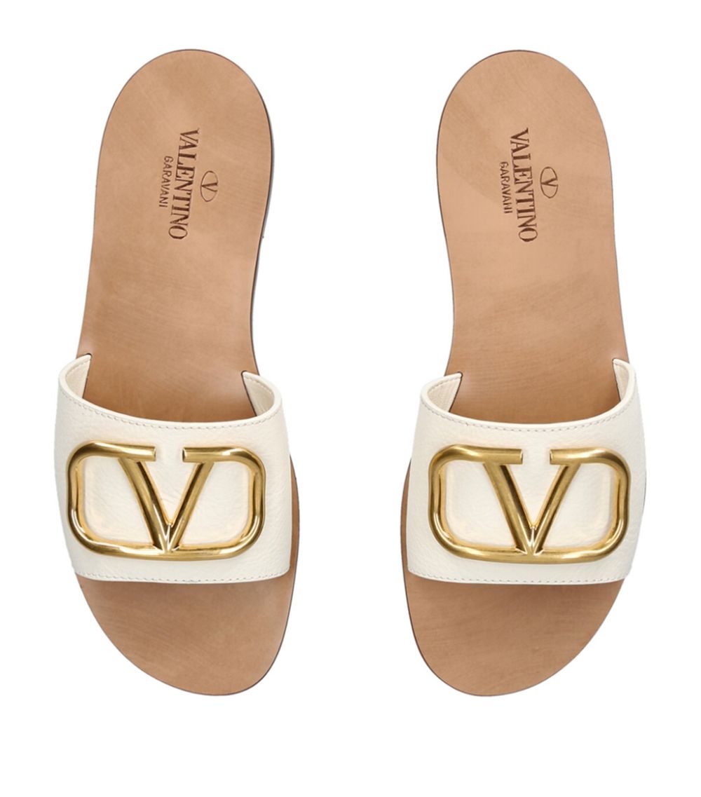 VALENTINO GARAVANI Valentino Garavani Leather Vlogo Slides