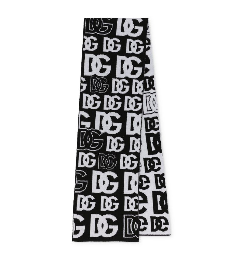 Dolce & Gabbana Dolce & Gabbana Kids Virgin Wool Logo Scarf