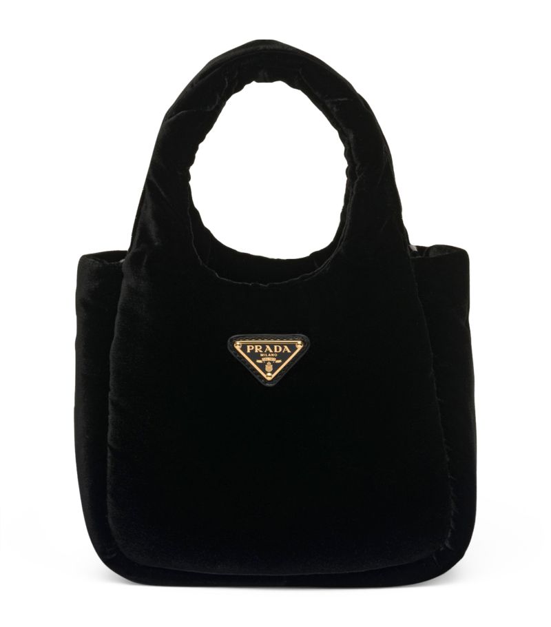 Prada Prada Mini Padded Velvet Top-Handle Bag