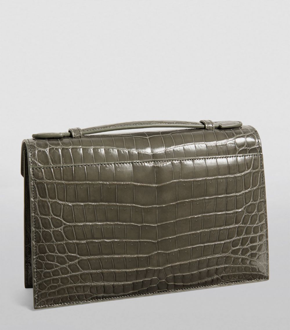 Llora Llora Crocodile Emma Top-Handle Bag