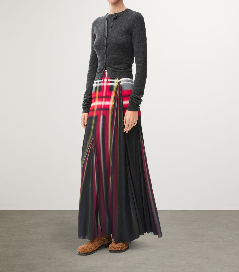 Loewe Loewe Tartan Print Maxi Skirt