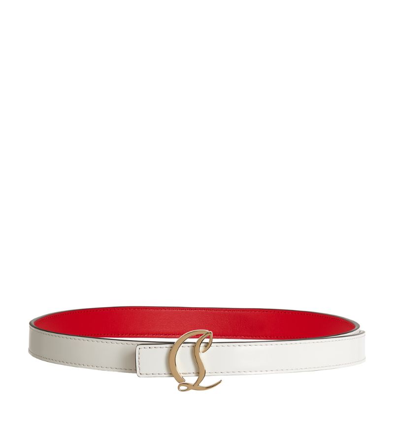 Christian Louboutin Christian Louboutin CL Logo Leather Belt