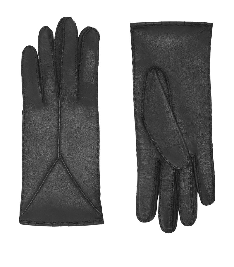 Saint Laurent Saint Laurent Lambskin Short Stitched Gloves