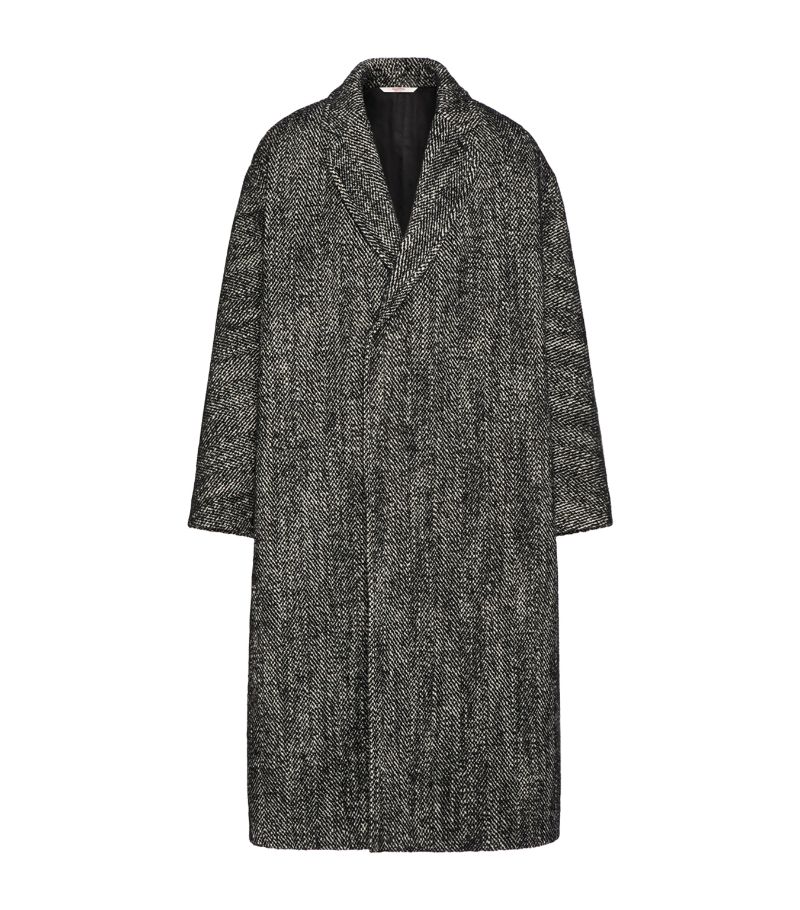 Valentino Valentino Wool-Blend Herringbone Coat