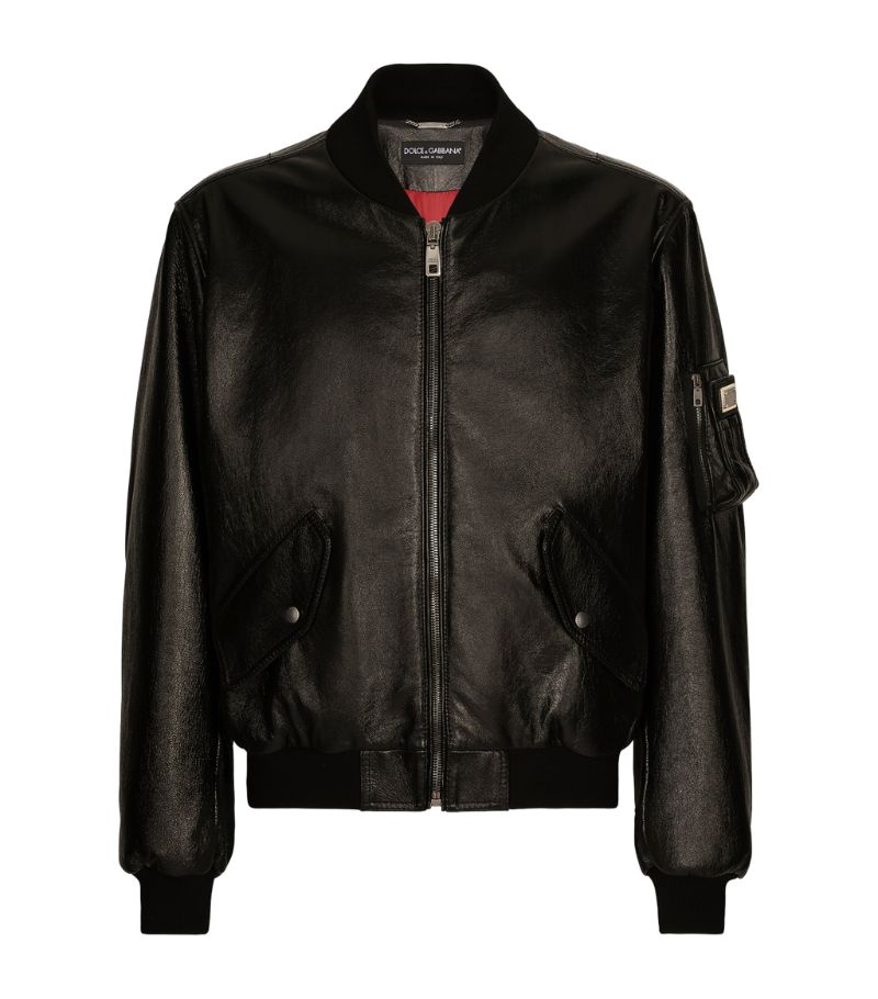 Dolce & Gabbana Dolce & Gabbana Leather Bomber Jacket