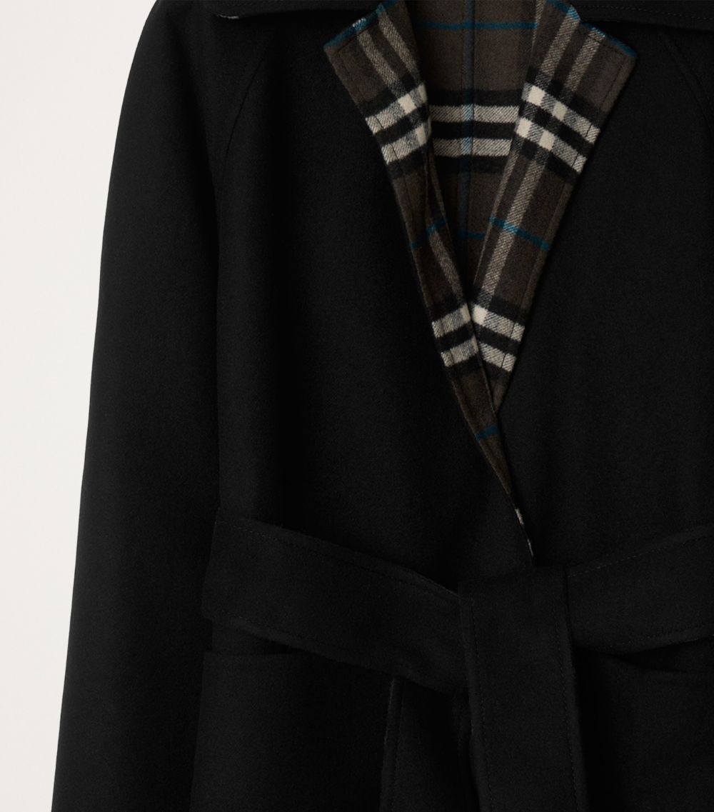 Burberry Burberry Wool Reversible Wrap Coat