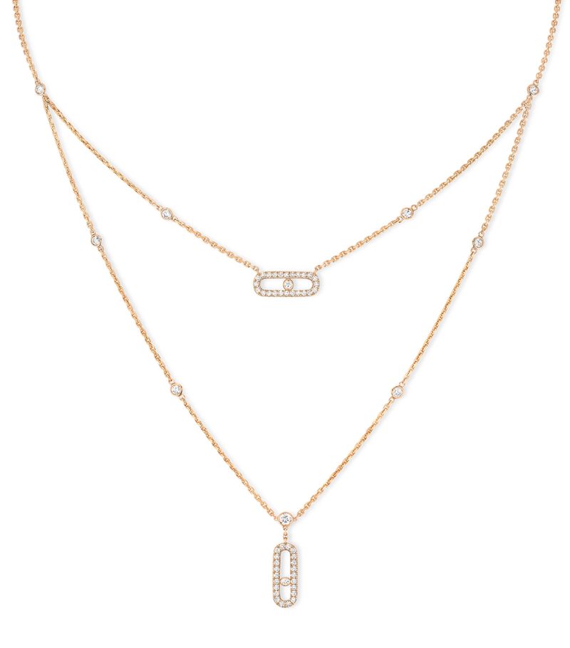 Messika Messika Pink Gold And Diamond Move Uno Necklace