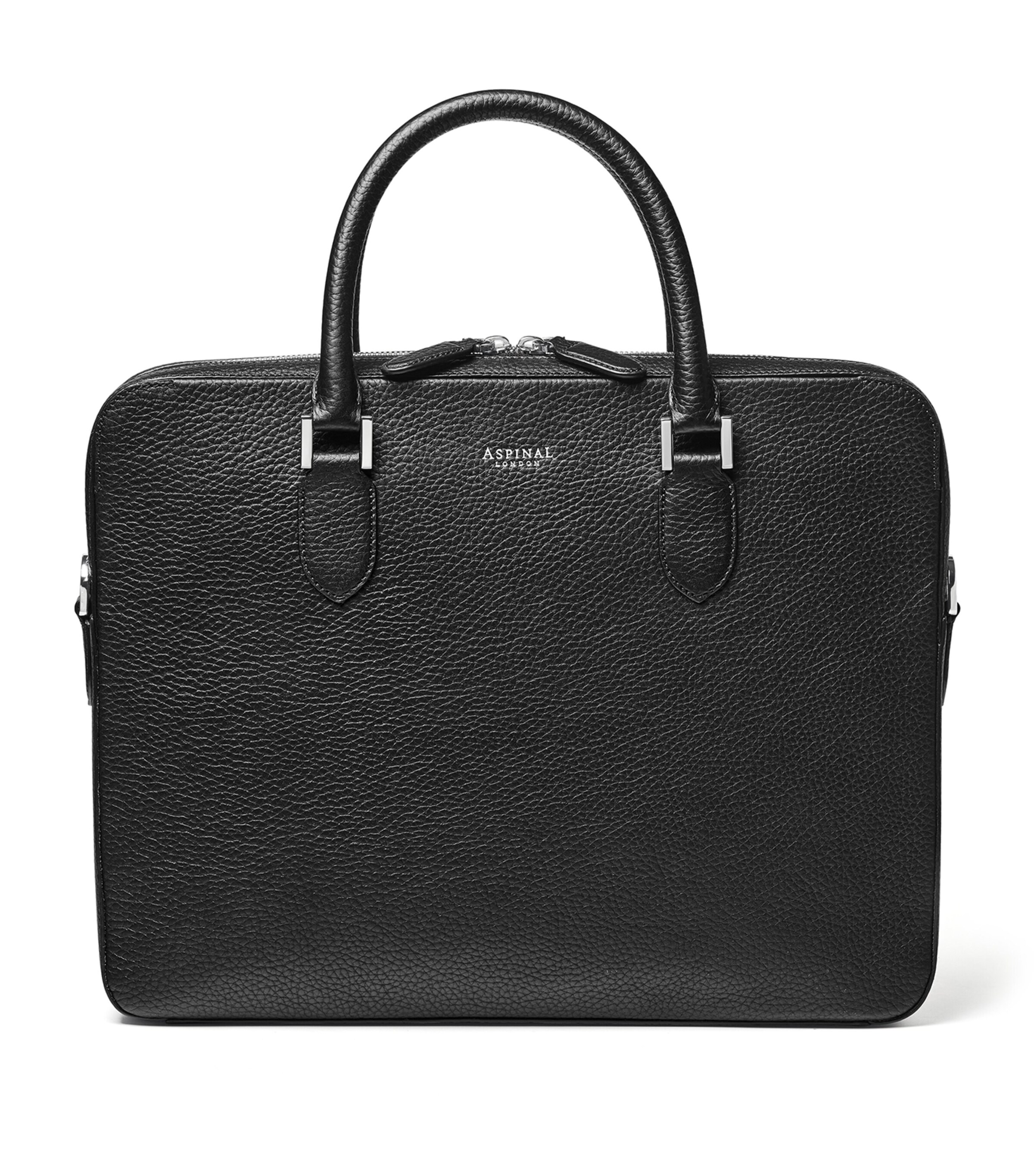  Aspinal Of London Leather Shield Briefcase