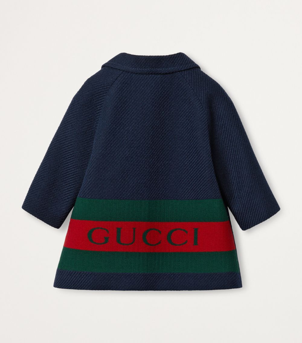 Gucci Gucci Kids Wool-Blend Web Stripe Coat (6-36 Months)