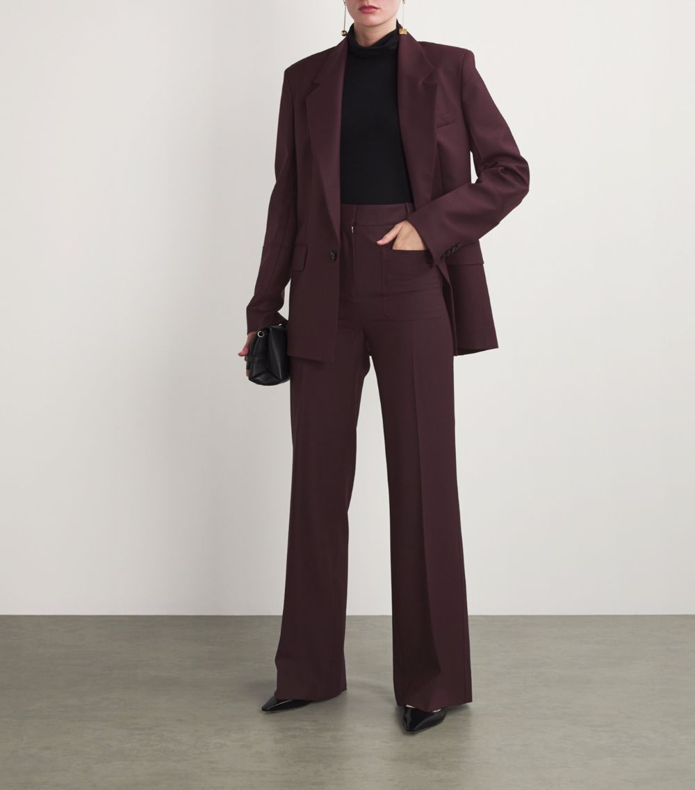 Victoria Beckham Victoria Beckham Wool-Blend Alina Trousers