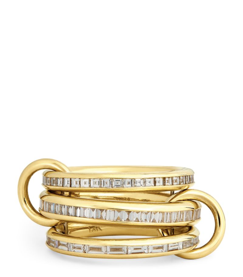 Spinelli Kilcollin Spinelli Kilcollin Yellow Gold and Diamond Manava Ring (Size 6)
