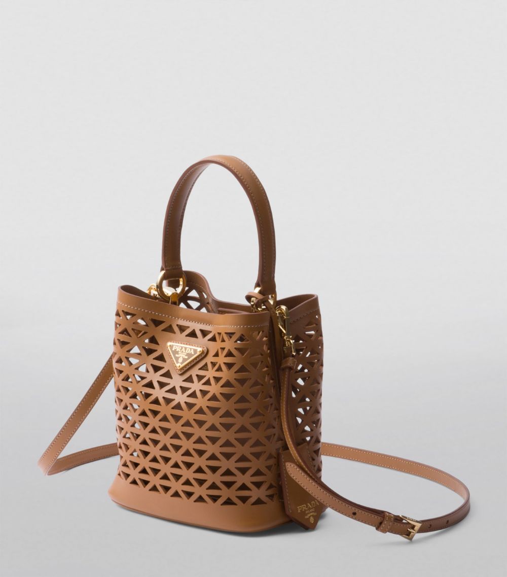 Prada Prada Mini Leather Panier Bucket Bag
