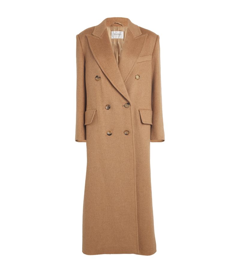 Max Mara Max Mara Camel Hair Double-Breasted Trench Coat